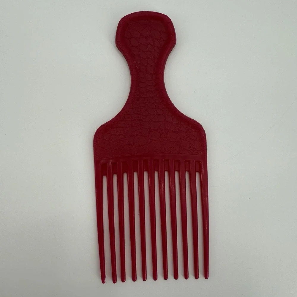 Vintage Goody USA 1999 Red Textured Hair Lift Pick Comb Detangle Style‎ Fluff